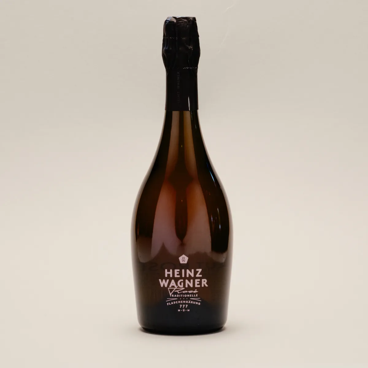 Bottle of Heinz Wagner Rosé against a light background